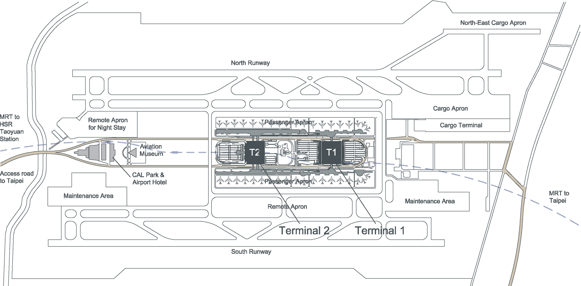 Схема аэропорта Франк Паис